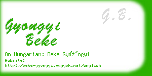 gyongyi beke business card